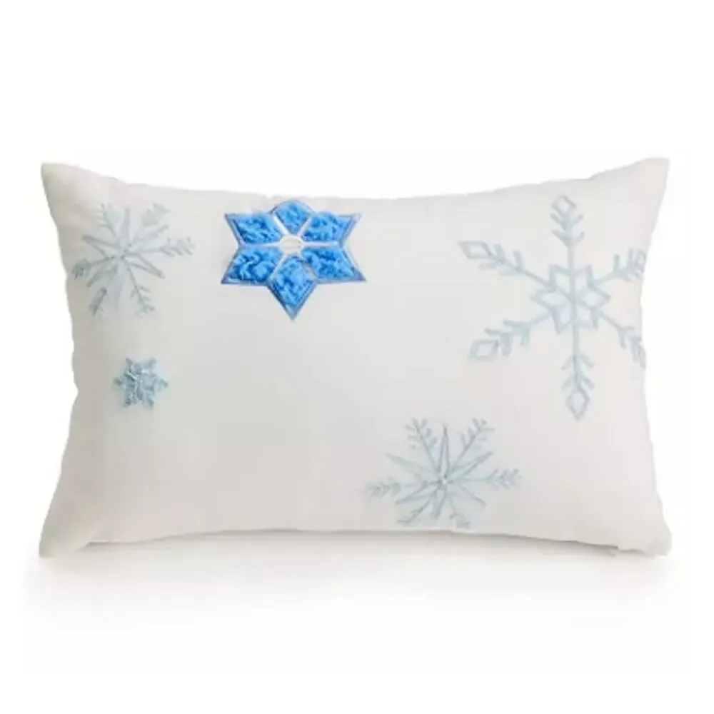Cuddl Duds Snowflakes Flannel Heavyweight Comforter 4PC Set Full/ Queen